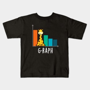 G-raph Cute Giraffe Graph Pun Kids T-Shirt